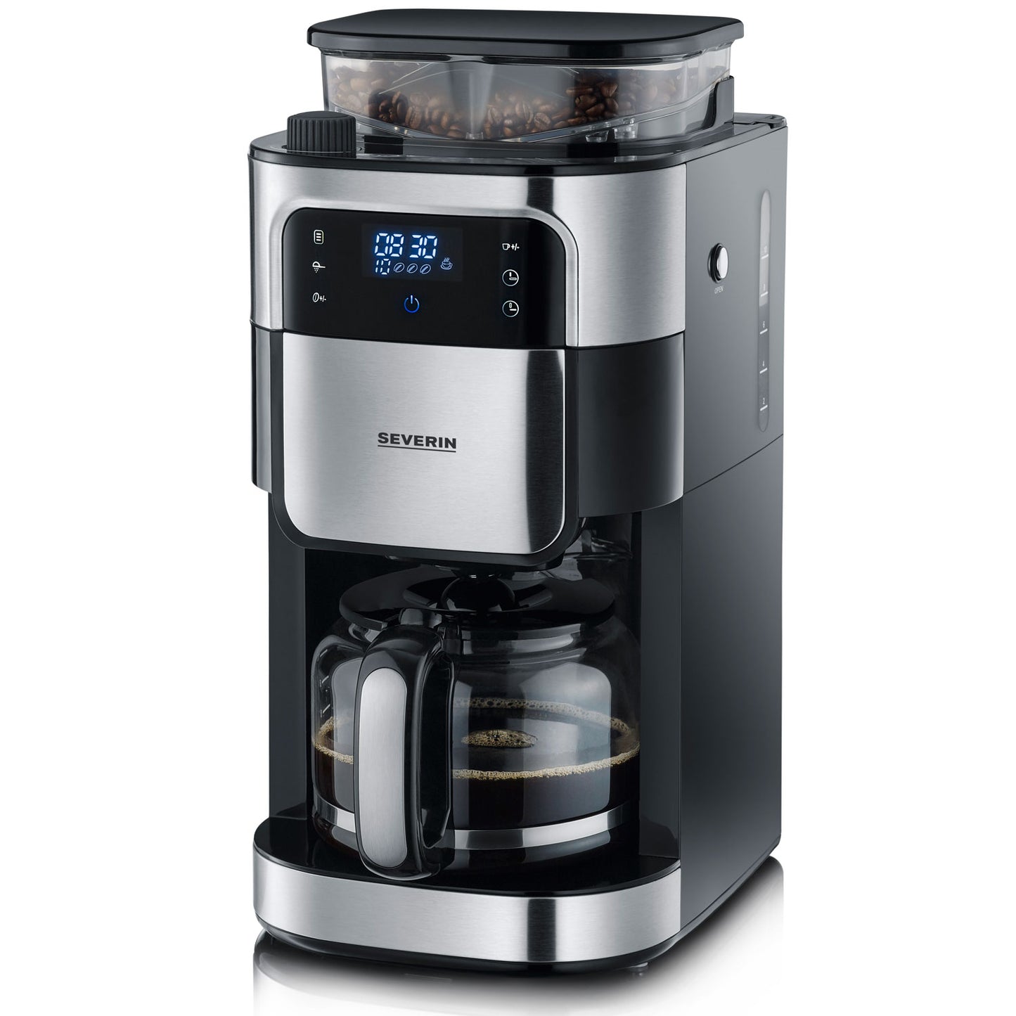 Severin Kaffebryggare med kvarn 10 Koppar 1000W KA4813-Scandikitchen