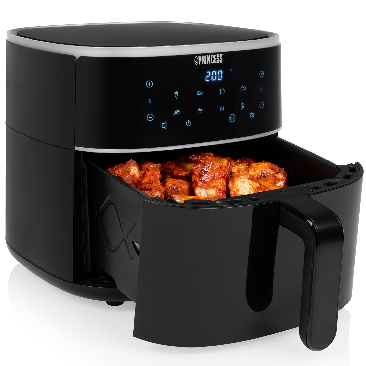 Princess Digital Varmluftsfritös 8 liter Svart-Scandikitchen