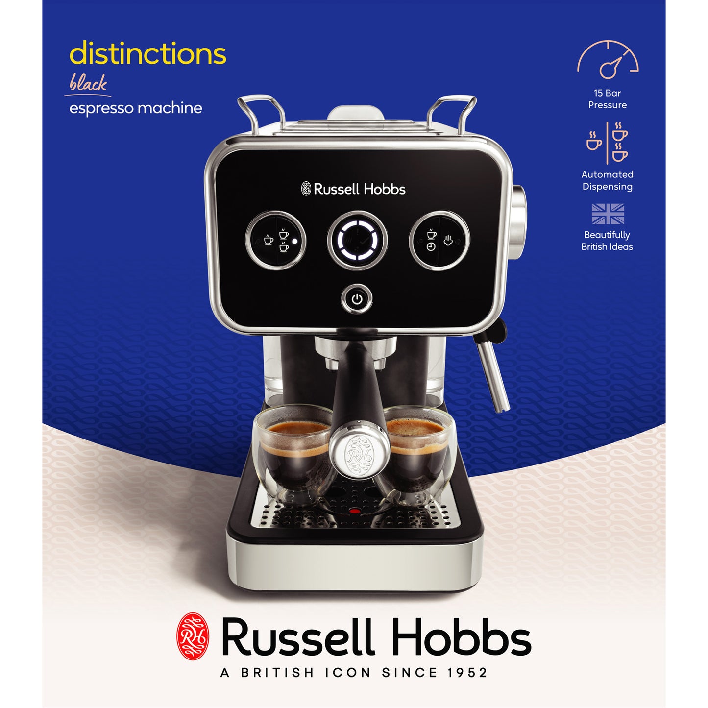 Russell Hobbs Espressomaskin Distinctions Espresso Machine Black 26450-56-Scandikitchen