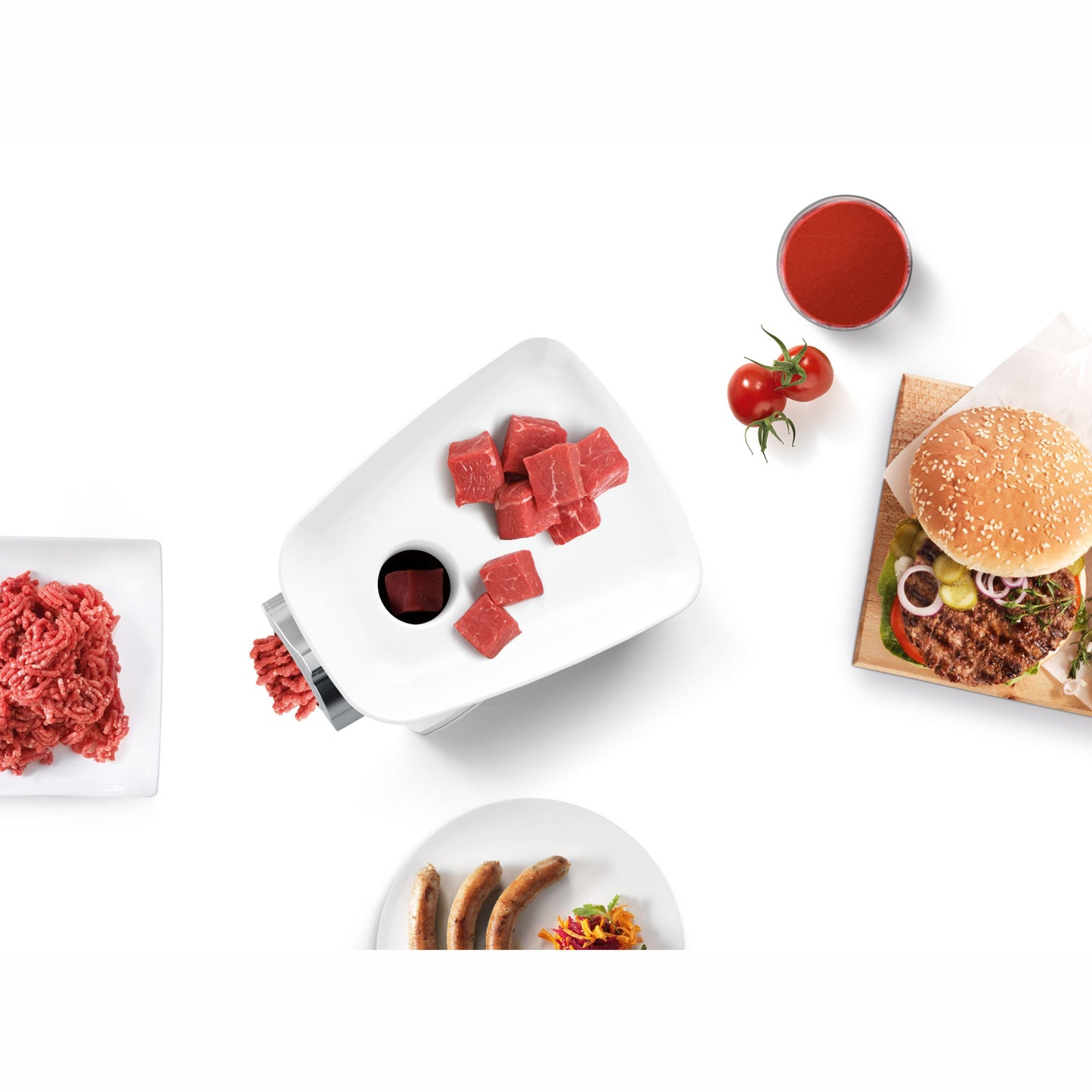 Bosch Köttkvarn MFW2515W 1500W Inkl frukt&juice press-Scandikitchen