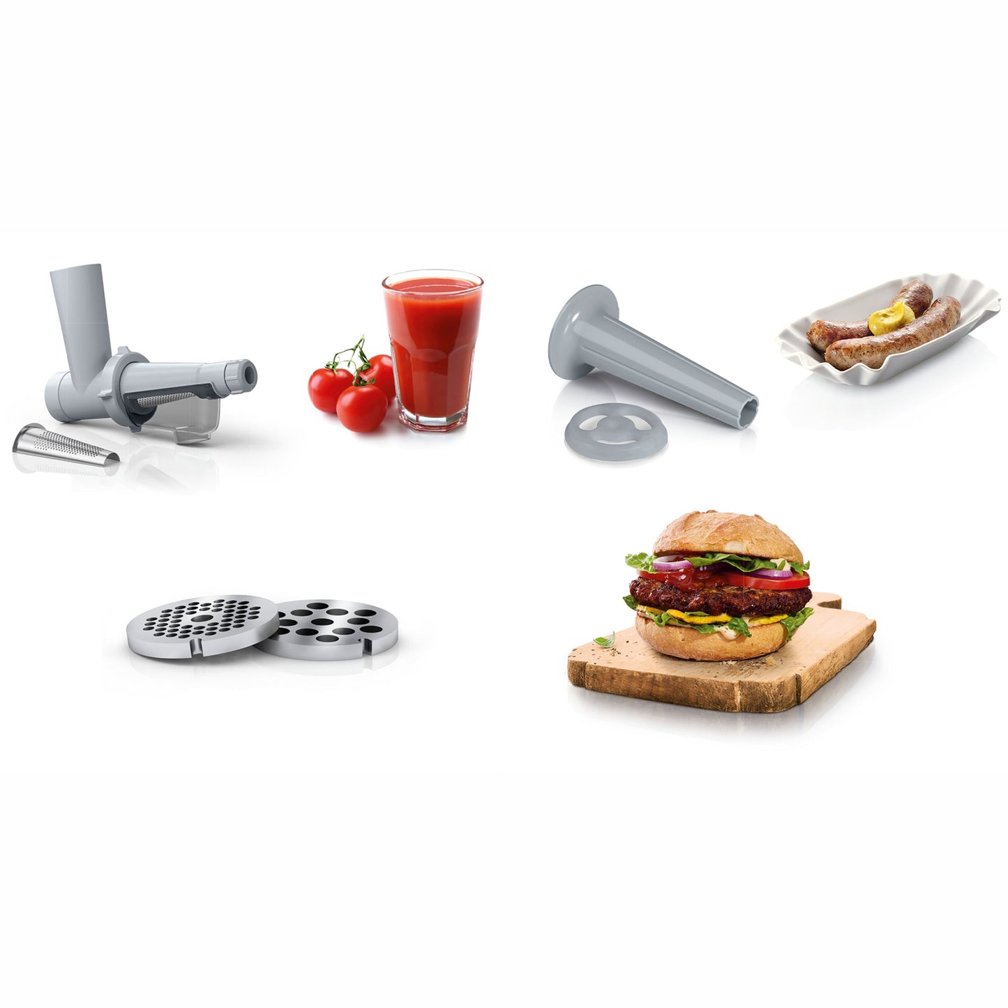 Bosch Köttkvarn MFW2515W 1500W Inkl frukt&juice press-Scandikitchen