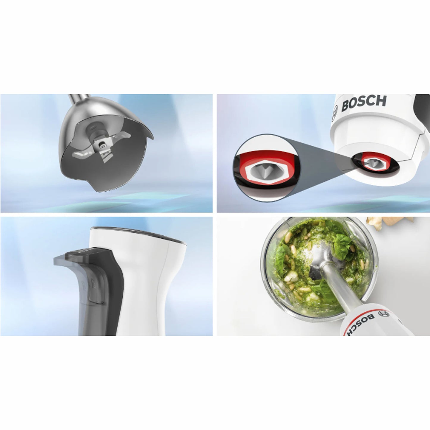 Bosch Stavmixer paket MSM4W220 inkl bunke & mini hack 800Watt-Scandikitchen