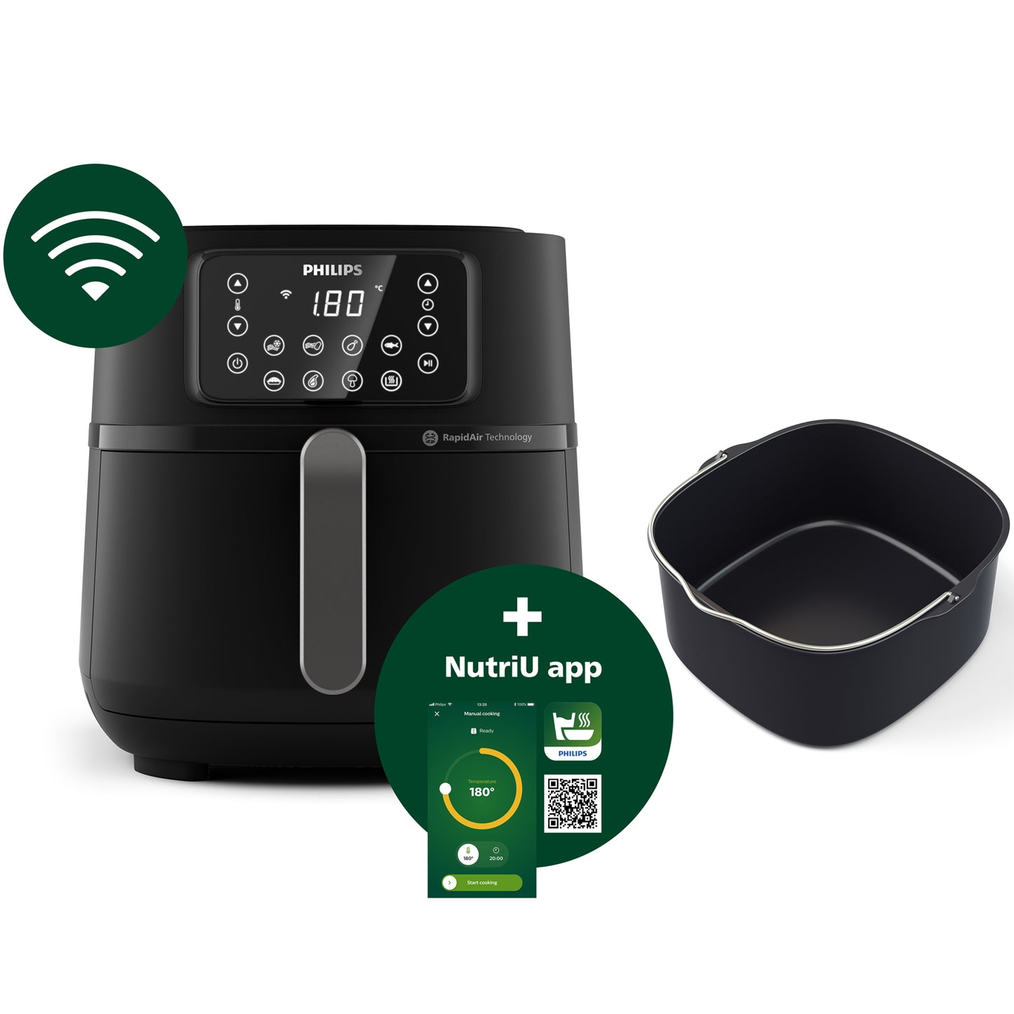 Philips Airfryer Hd9285/93 Cosmos Xxxl Connected App Wifi-Scandikitchen