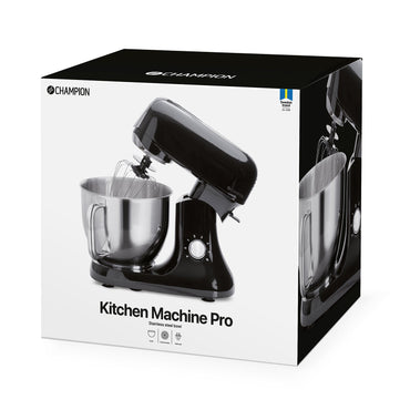 Champion Köksmaskin Pro 6L 1200W KA400 Shiny Svart - Scandikitchen