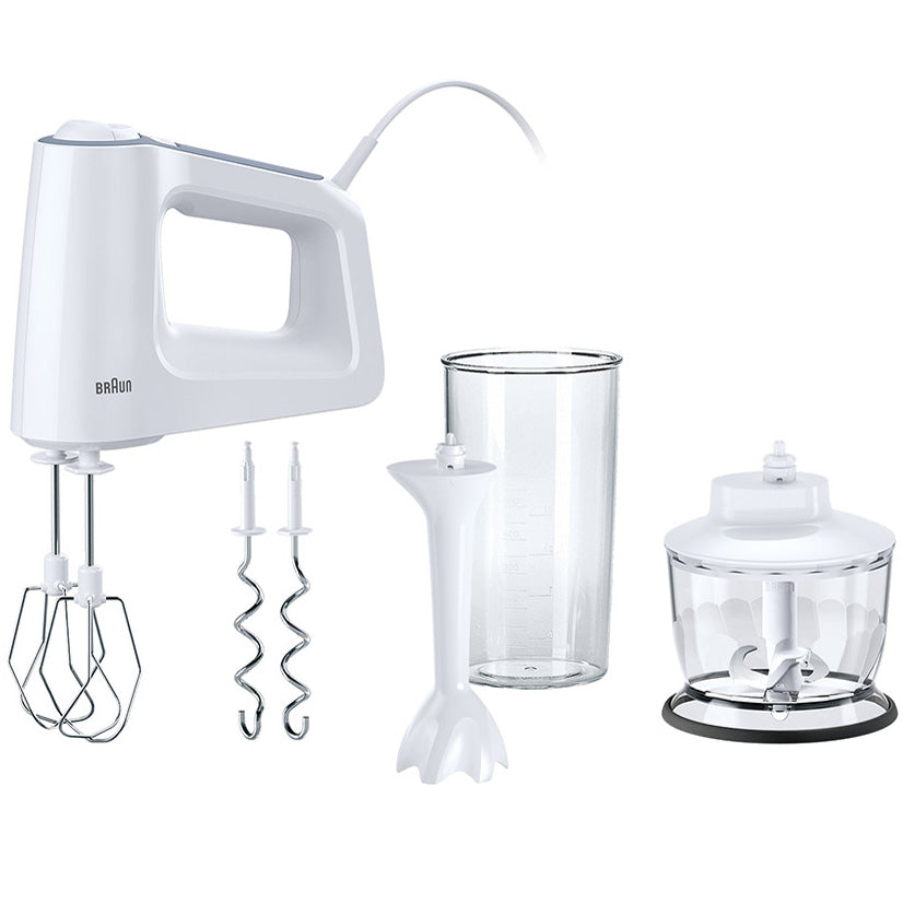 Braun Elvisp 500w + Tillbehör Vit HM3135WH-Scandikitchen