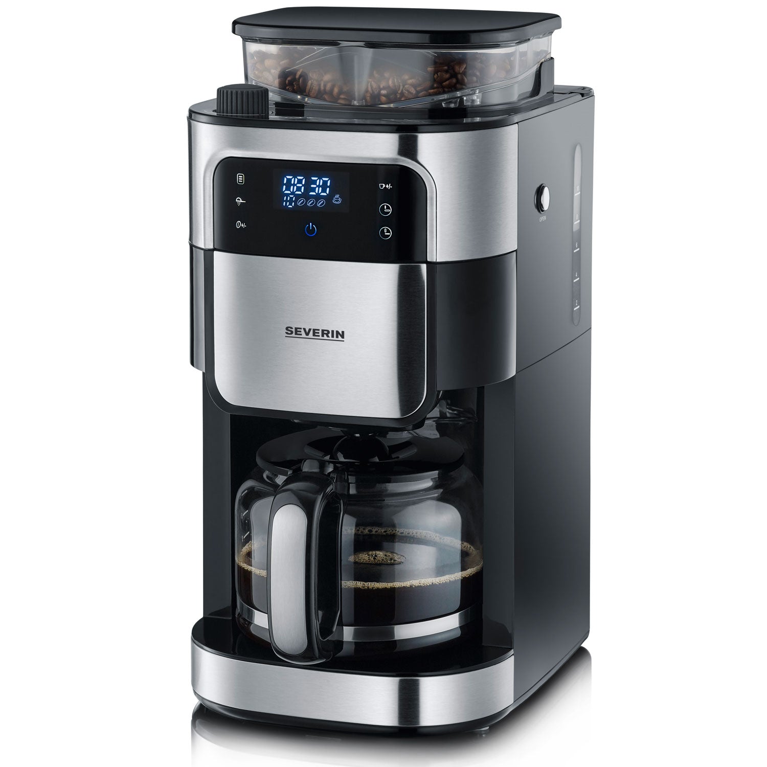 Severin Kaffebryggare med kvarn 10 Koppar 1000W KA4813-Scandikitchen