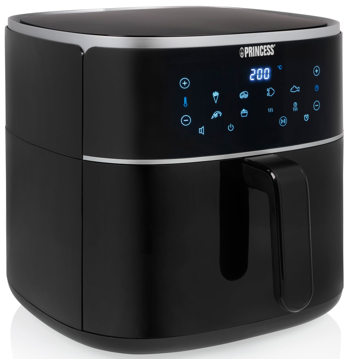 Princess Digital Varmluftsfritös 8 liter Svart-Scandikitchen