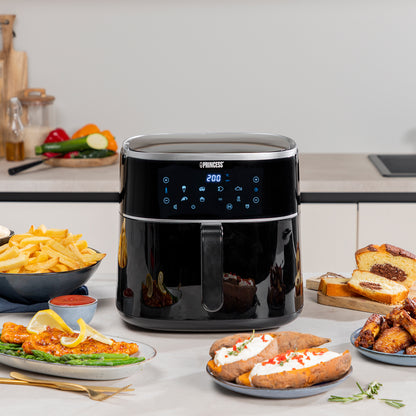 Princess Digital Varmluftsfritös 8 liter Svart-Scandikitchen