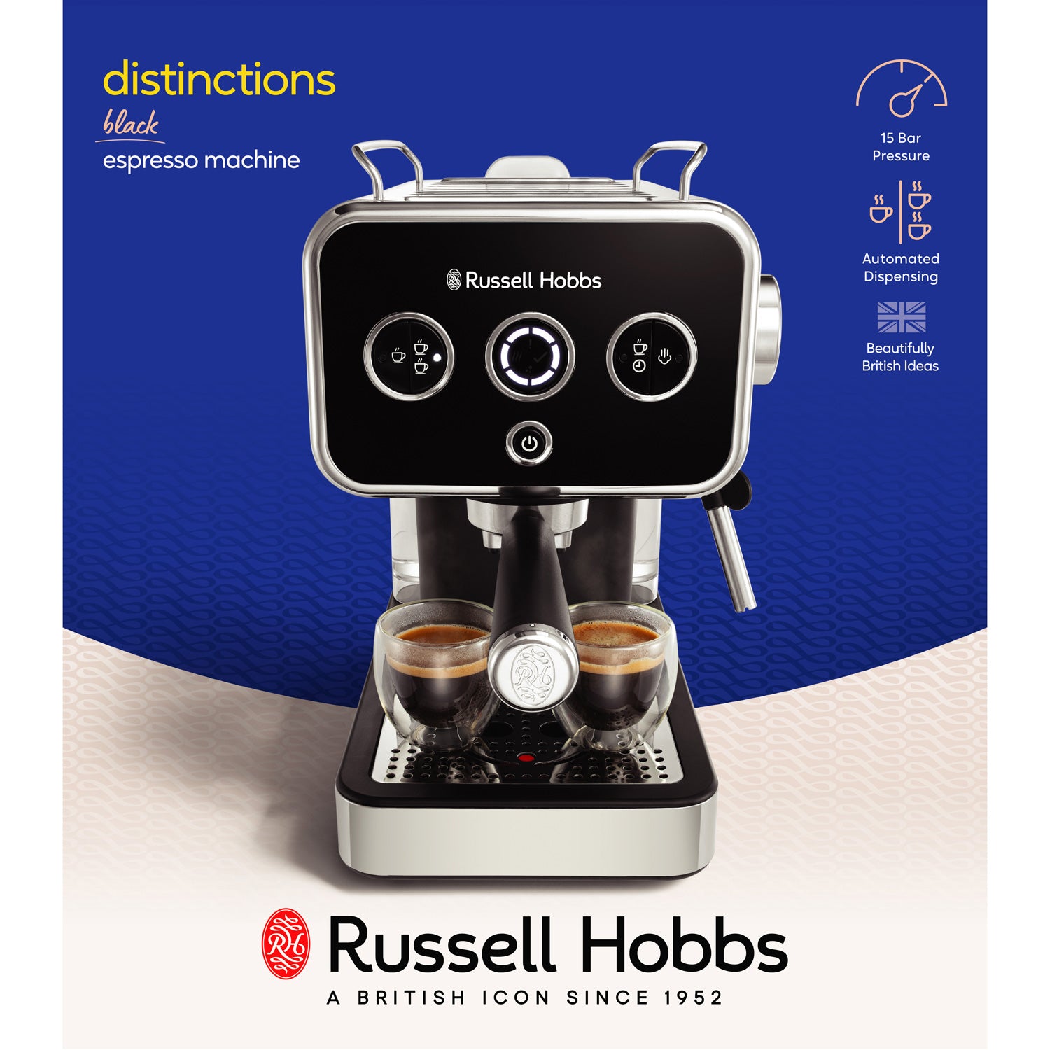 Russell Hobbs Espressomaskin Distinctions Espresso Machine Black 26450-56-Scandikitchen