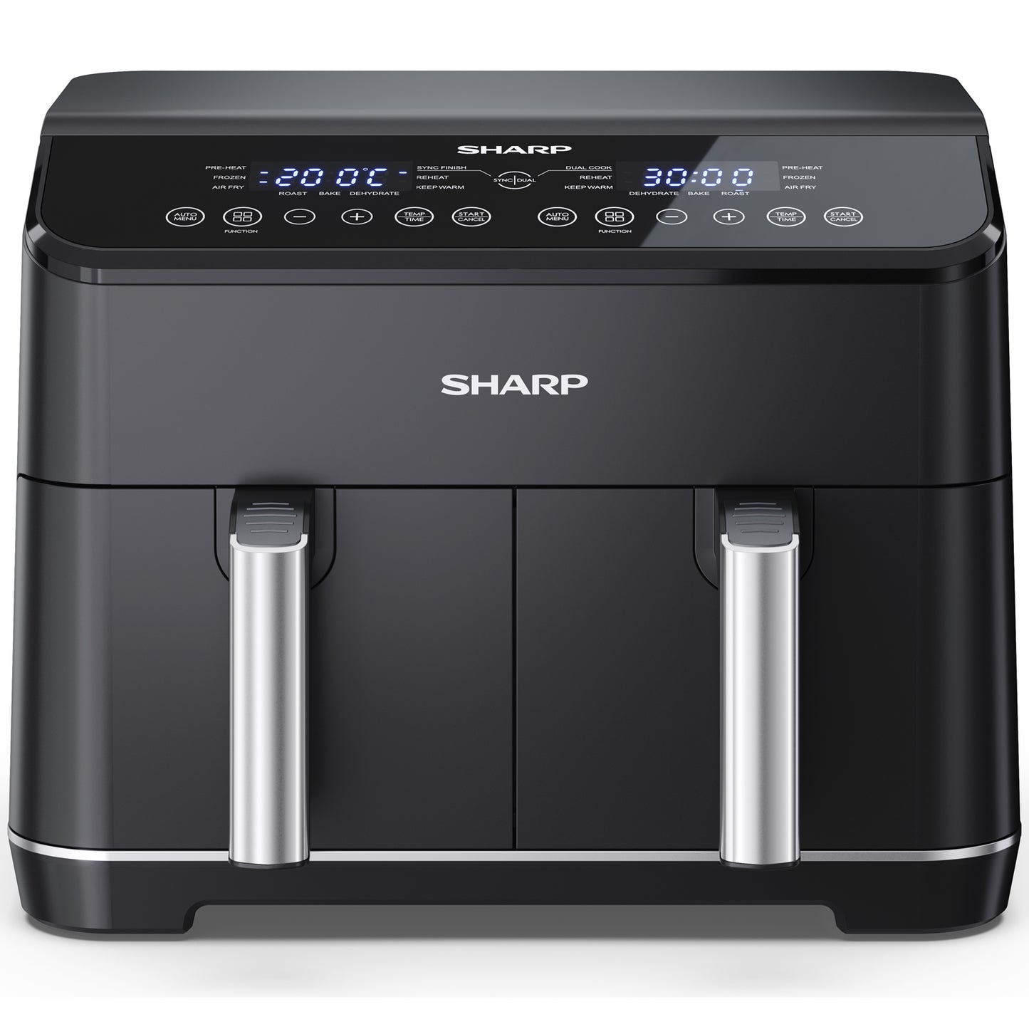 Sharp Airfryer Dubbel 2x4L 2x1800W - AF-GD82AE-B-Scandikitchen