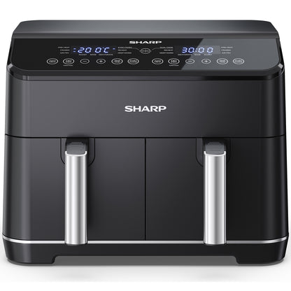 Sharp Airfryer Dubbel 2x4L 2x1800W - AF-GD82AE-B-Scandikitchen