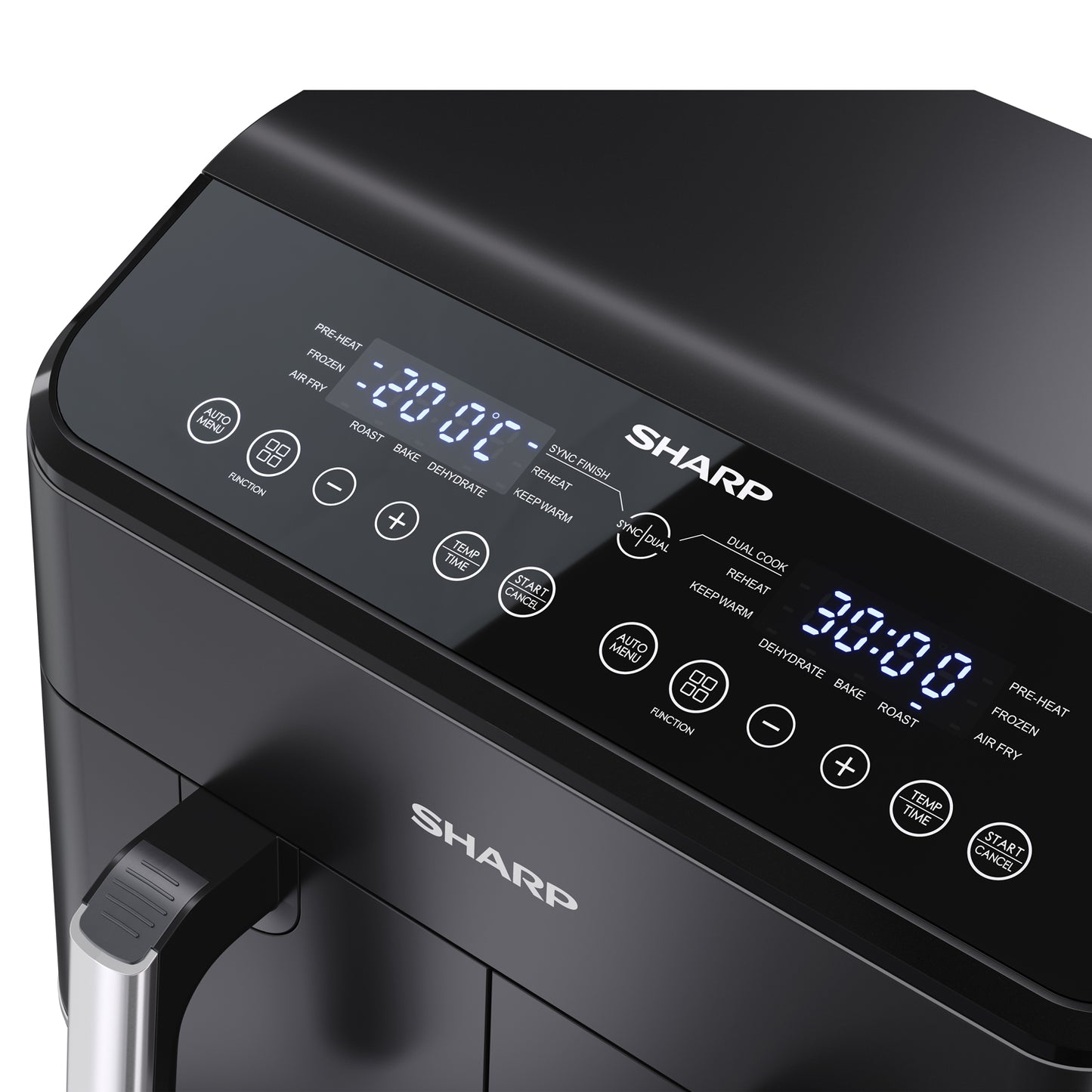 Sharp Airfryer Dubbel 2x4L 2x1800W - AF-GD82AE-B-Scandikitchen