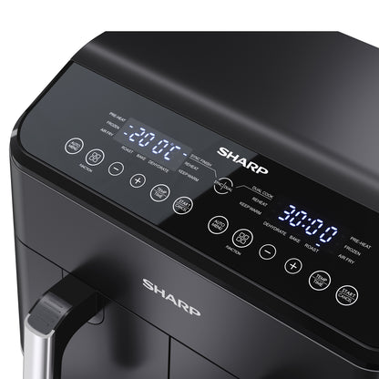 Sharp Airfryer Dubbel 2x4L 2x1800W - AF-GD82AE-B-Scandikitchen