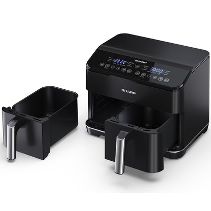 Sharp Airfryer Dubbel 2x4L 2x1800W - AF-GD82AE-B-Scandikitchen