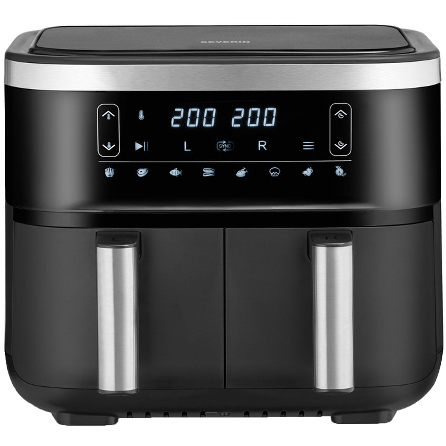 Severin Airfryer Med Dubbla Korgar-Scandikitchen