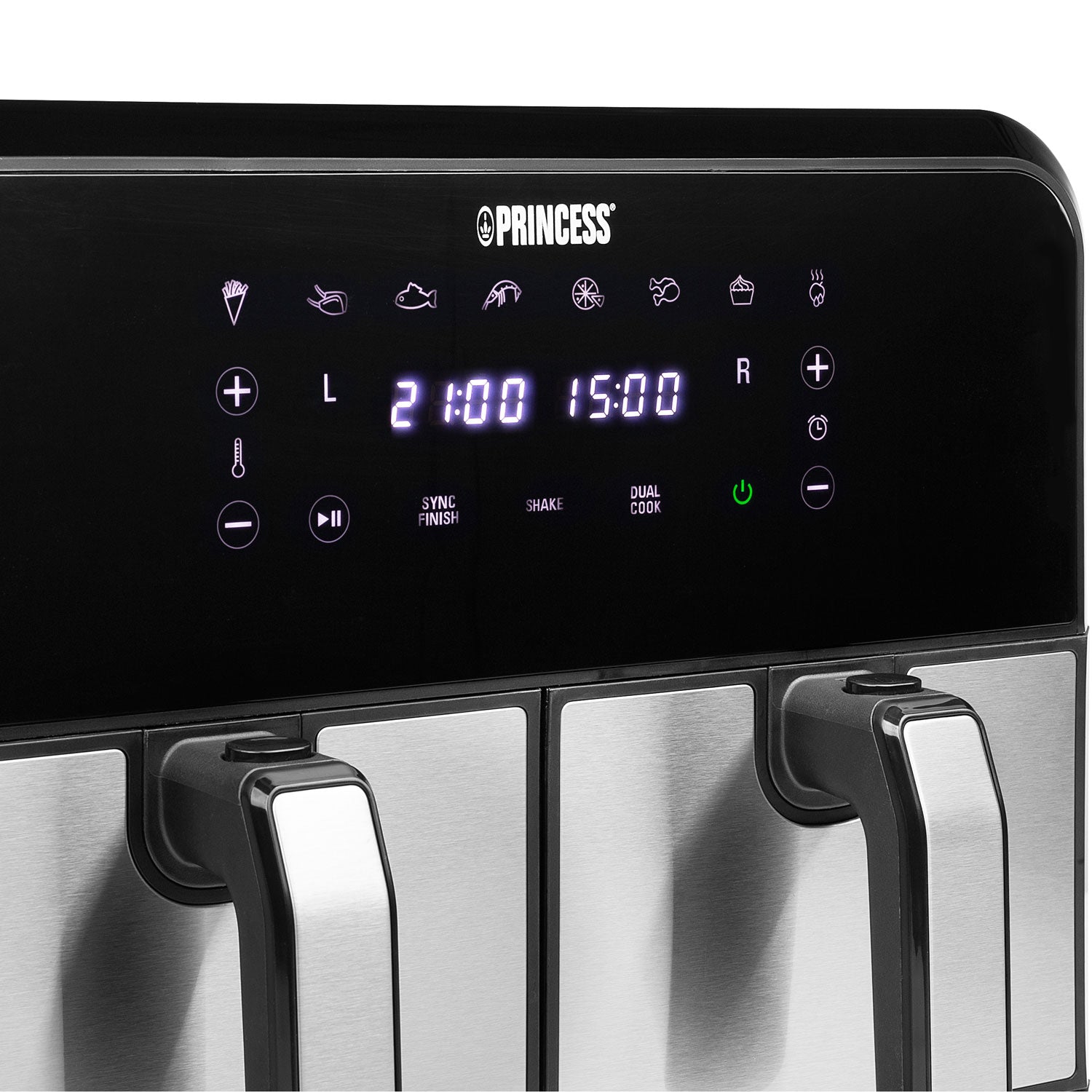 Princess Airfryer Dubbel 2X4l 2400W 1802074 Digital-Scandikitchen