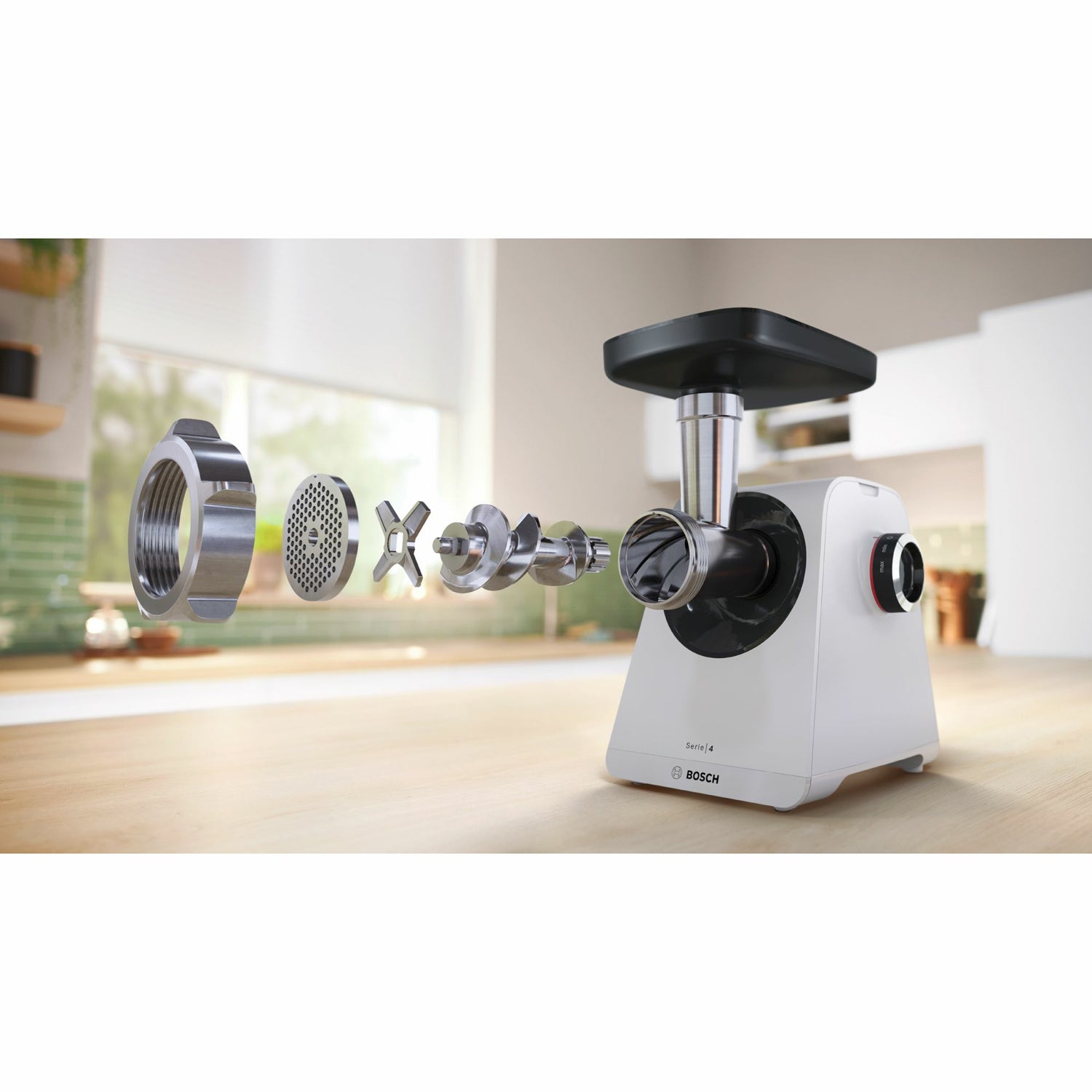 Bosch Köttkvarn MFWS420W 1300W Rostfri Kvarn-Scandikitchen