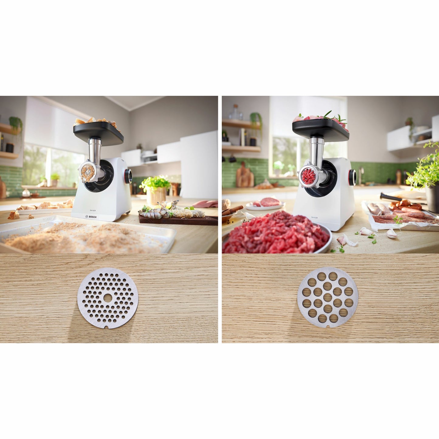Bosch Köttkvarn MFWS420W 1300W Rostfri Kvarn-Scandikitchen
