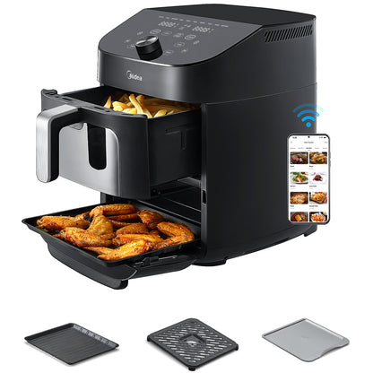 Midea Airfryer 2 i 1 Kombination med Ugn 6,4 + 4,4 Liter-Scandikitchen