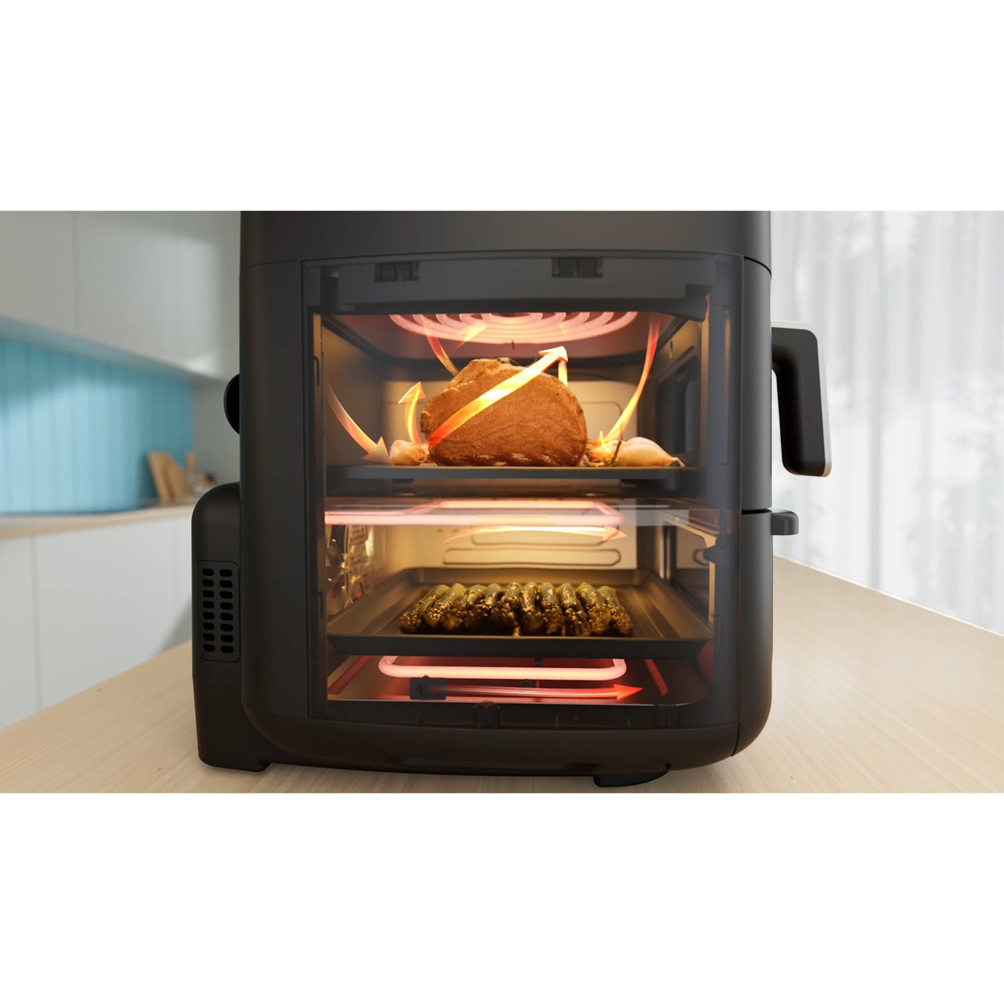 Midea Airfryer 2 i 1 Kombination med Ugn 6,4 + 4,4 Liter-Scandikitchen