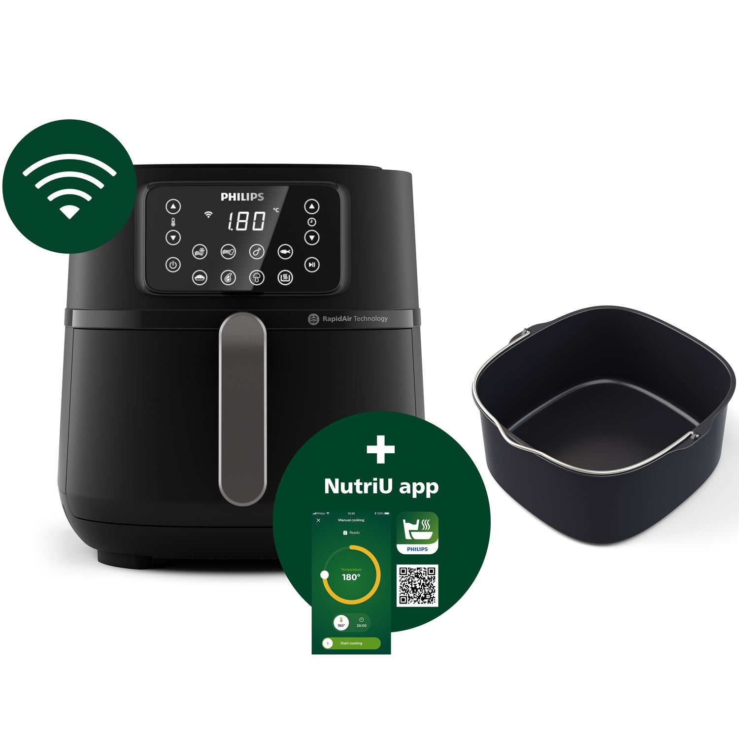 Philips Airfryer Hd9285/93 Cosmos Xxxl Connected App Wifi-Scandikitchen