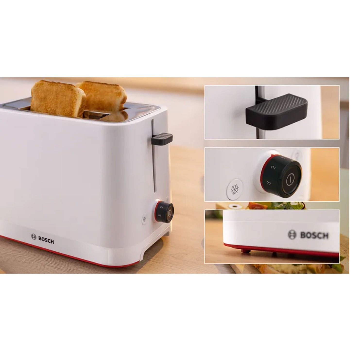 Bosch brödrost TAT3M121 Vit 950W Bagels Funktion